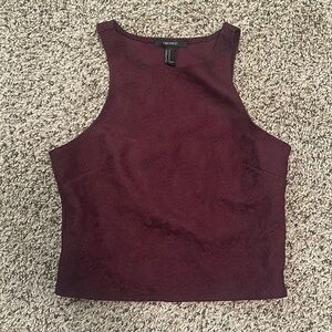 Purple lace floral blouse size M